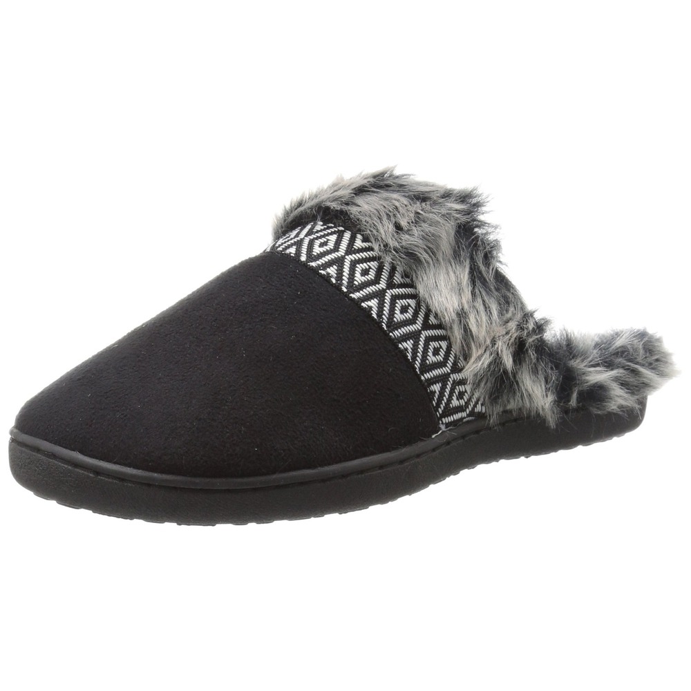 Northside Women's SYDRA Slipper, Black/White, 7 M US